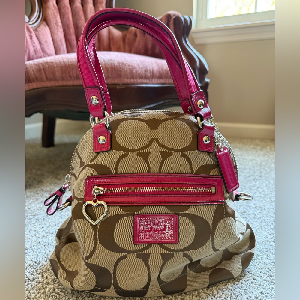 Coach Poppy Pink Daisy Signature Satchel from 2012 (F22941) Mint Condition